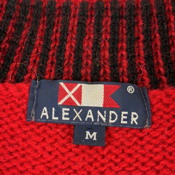 Alexander red wool dress size medium - Picture 4 of 11